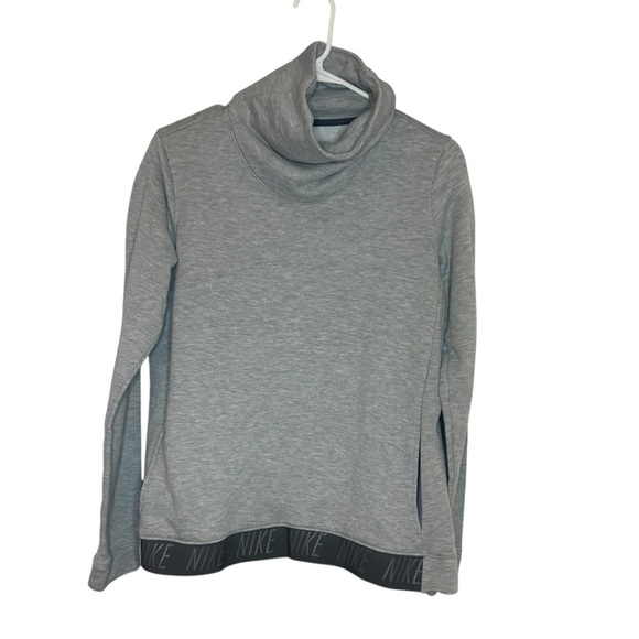 Nike Gray sweatshirt cowl neck with Athletic Style Size Medium - Picture 8 of 9